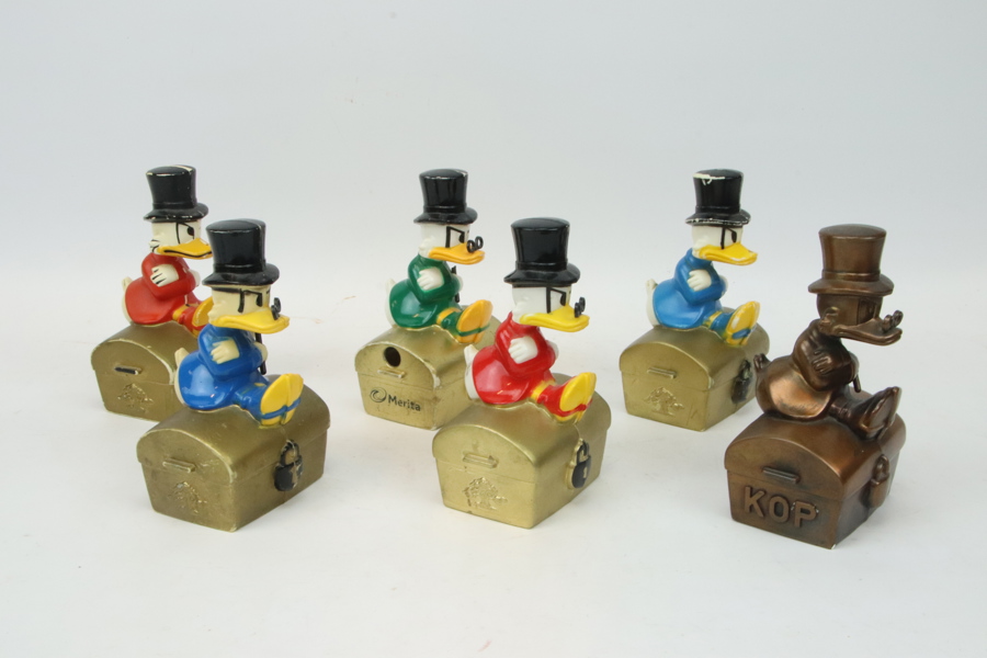 Sparbössor, "Joakim von Anka", 6 st, plast, Walt Disney Productions.