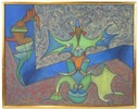 Gabriel der Kevorkian, ''Figurer i rum II'', pastell, signerad.
