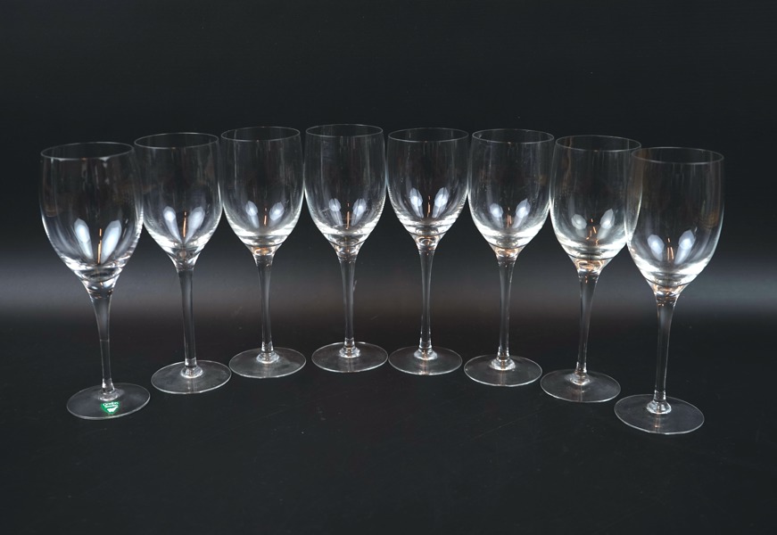 Nils Landberg, vinglas, 8 st, ''Illusion'', Orrefors.