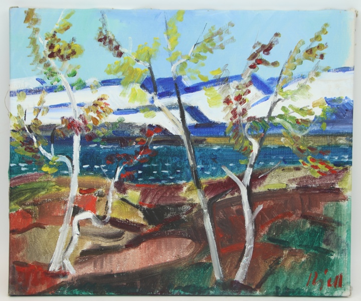 Kjell Leander-Engström, olja på duk, signerad.