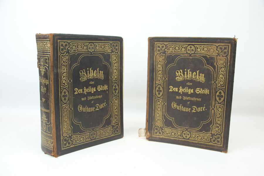 Bibel med Dorés illustrationer, 2 band, Gamla och Nya Testamentet, 1877.