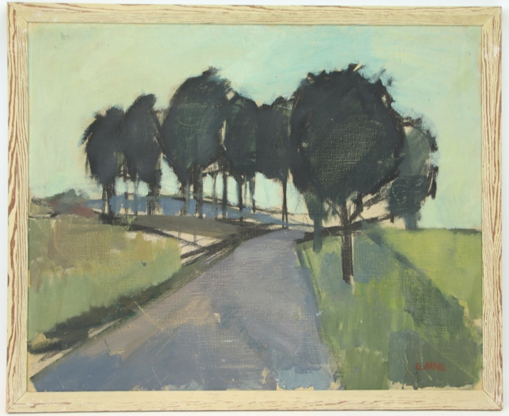 Gustav Arne, "Bornholm", olja på duk uppfodrad på pannå, signerad, daterad 1952.