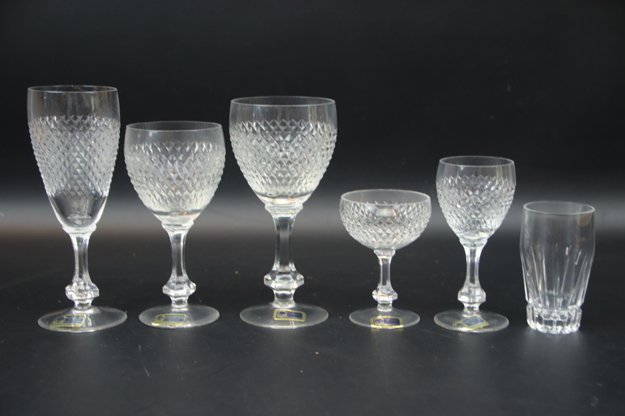 Glasservis, 70 delar, Lausitzer Glas, GDR.