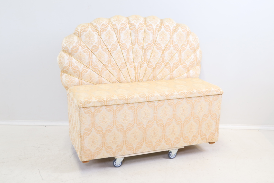 Bänk/soffa med förvaring, textil, 1900-tal.