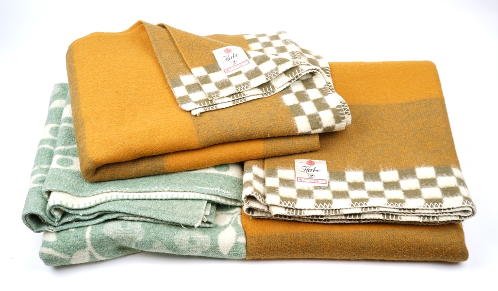 Plädar, 3 st, ull, bl.a Habo.