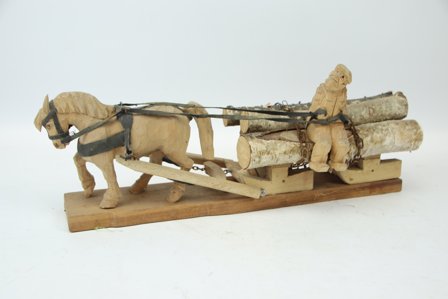 John Olsson, Jämshög, träskulptur, signerad, daterad 1990.