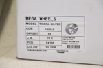 Fälgar, 4 st, "Tigera Silver", Mega Wheels.