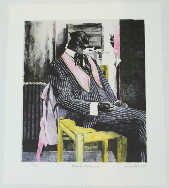 Bo Hulthén, "Mutatio Imagionis", litografi 279/375, signerad, 1978.