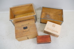 Lådor, 5 st, trä.
