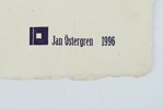 Jan Östergren, dikter, 7 st, tryck på papper, oramade.