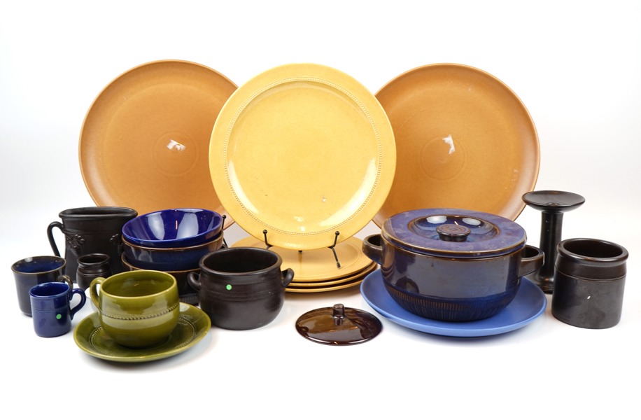 Fat, skålar, krus m.m, ett parti, keramik, bl.a Höganäs.