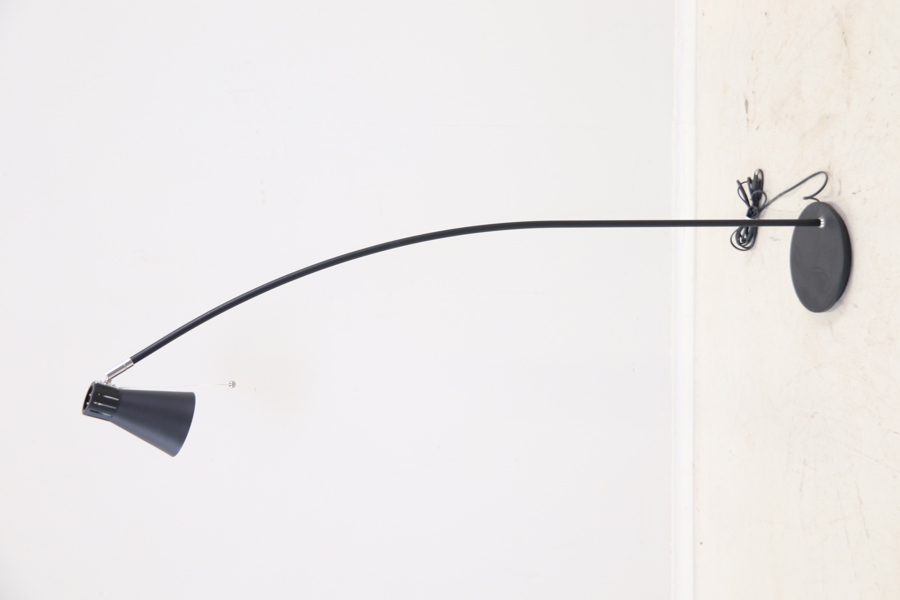 Golvlampa, metall, ställbar skärm, Belid.