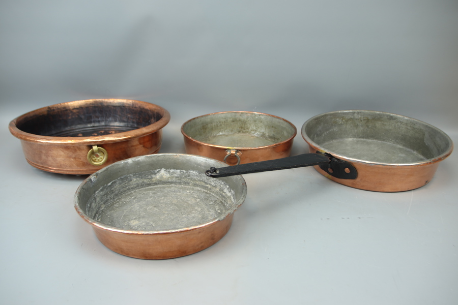 Kopparföremål, 4 delar.