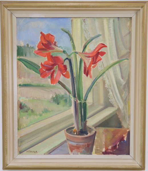 Herman Borg, olja på duk, signerad.