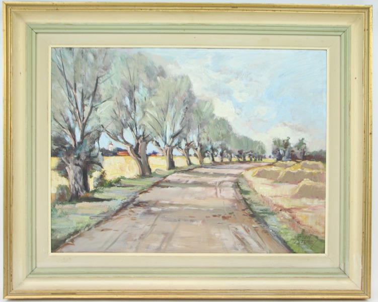 Sten Sture Sandgren, olja på pannå, signerad.