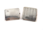 Cigarettetuier, 2 st, silver 830-835.