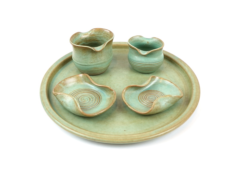 Allan Ebeling, keramik, 5 delar, Bo Fajans.