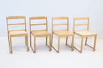 Sven Markelius, stolar, 4 st, björk, "Orkesterstolen", 1940/50-tal.