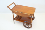Serveringsvagn på hjul, trä.