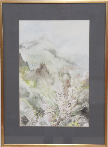 Oidentifierad konstnär, akvarell, otydligt signerad.