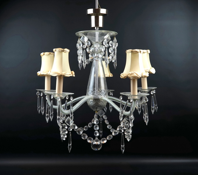 Takkrona, 5 st ljuspunkter, glas.