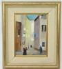 Hans Ripa, "Gränd i Rom", olja på pannå signerad.
