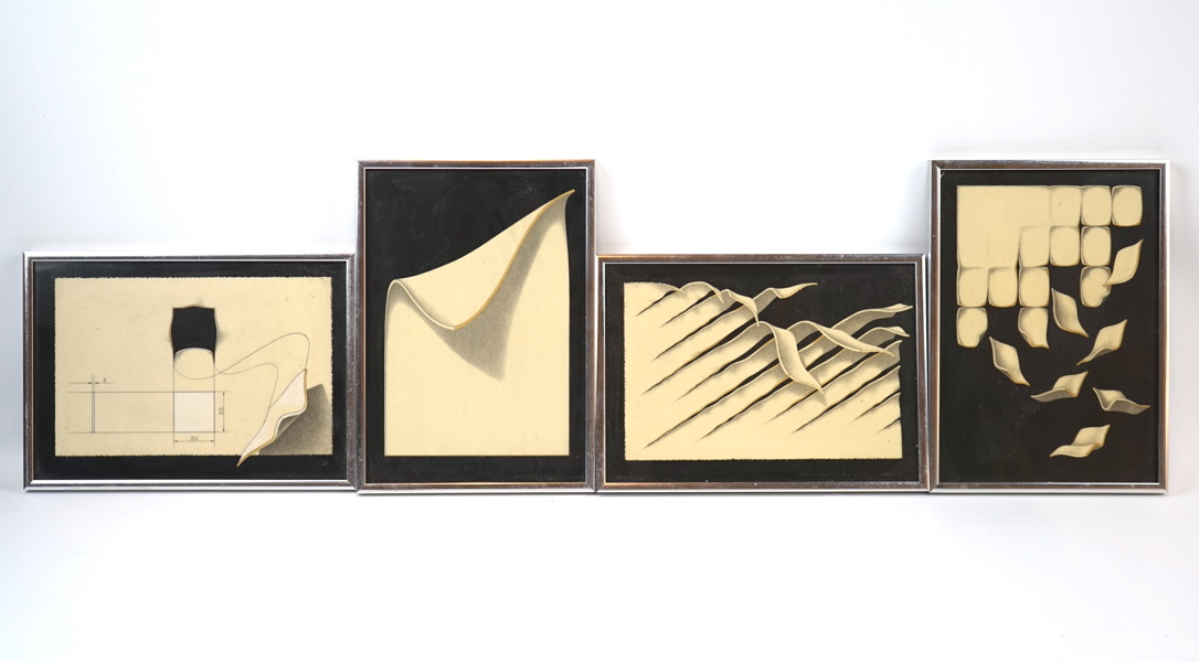 Lennart Nyström, litografier, 4 st, signerade.