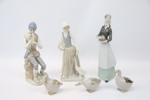 Figuriner, 6 st, keramik/porslin, bl.a Gunnar Hansson, Lomma.
