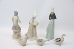 Figuriner, 6 st, keramik/porslin, bl.a Gunnar Hansson, Lomma.