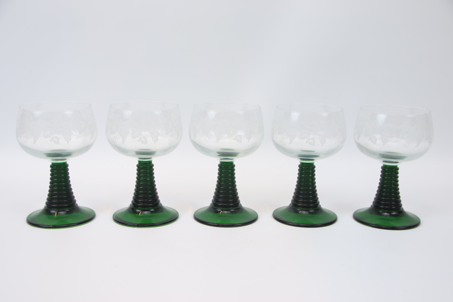 Remmare/vinglas, 5 st, Frankrike.