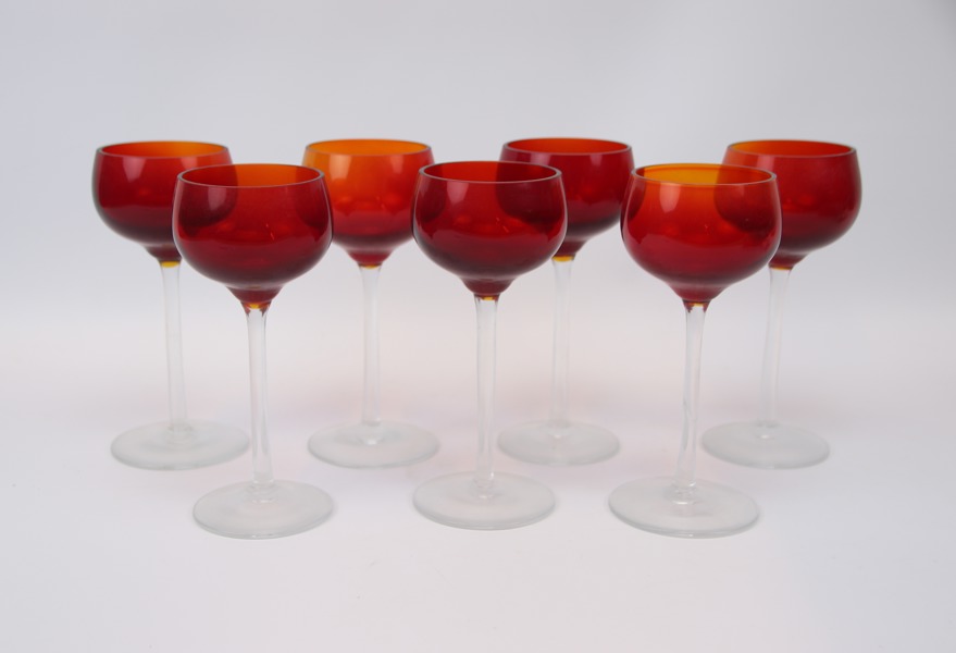 Remmare/vinglas, 7 st, 1900-tal.