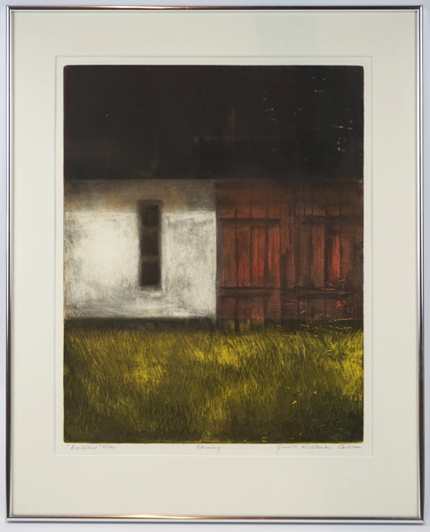 Gunilla Widholm Carlsson, ''Bostället'', etsning nr 60/90, signerad.