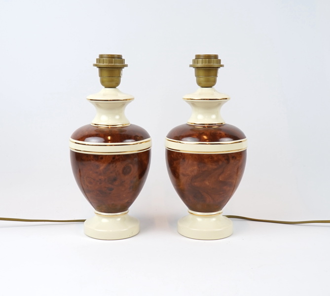 Bordslampor, ett par, keramik.