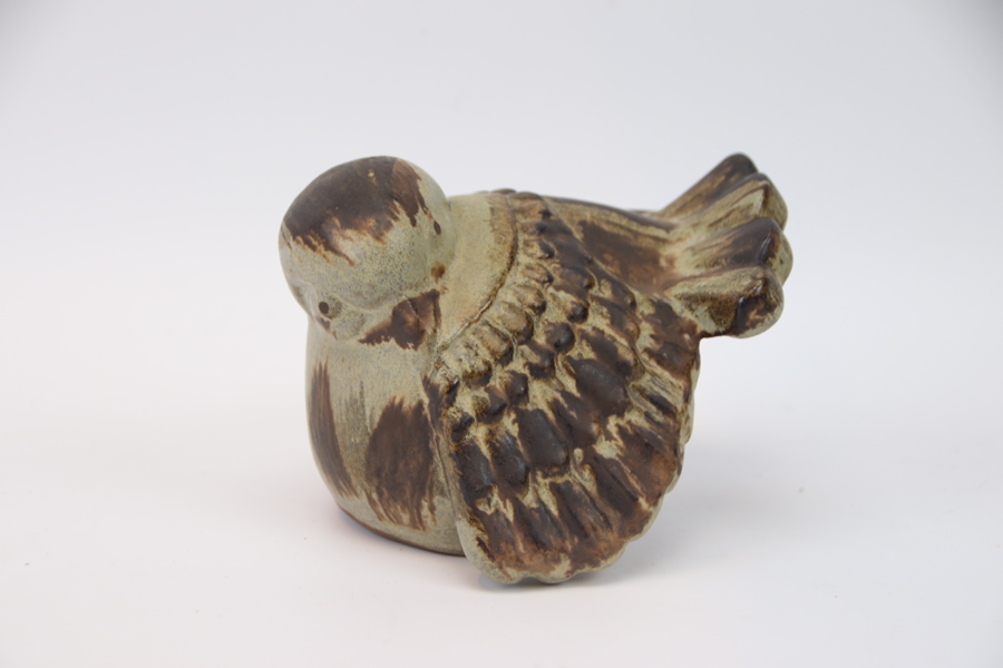 Erik Engqvist, figurin, fågel, keramik.