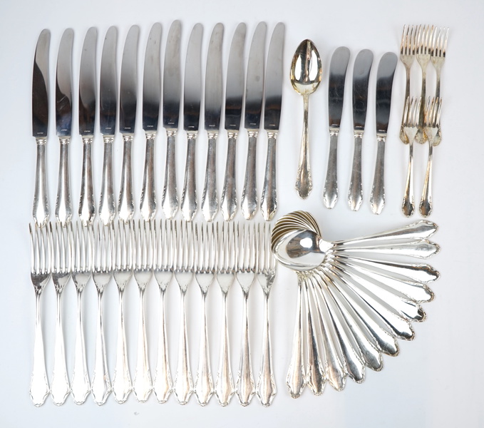 Bestickservis, 45 delar, ''Haga'', nysilver.