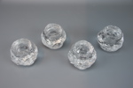 Ann Wolff, ljuslyktor, 4 st, glas, ''Snöboll'', Kosta Boda.
