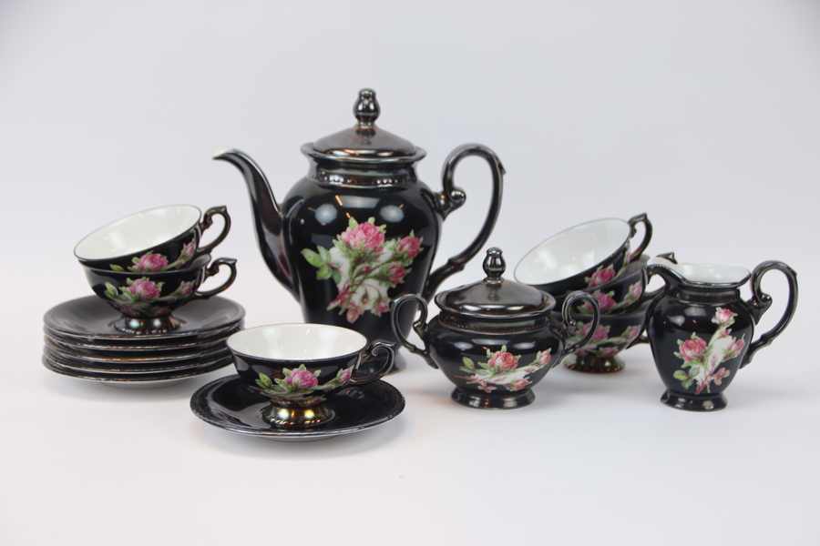 Kaffeservis, 9 delar, porslin, Bavaria, Tyskland.