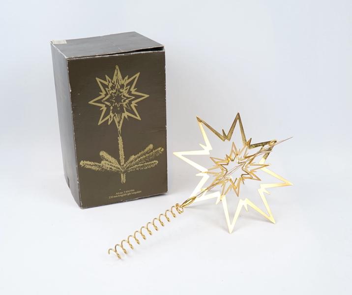 Flemming Eskildsen, toppstjärna, förgylld metall, Georg Jensen, Danmark.