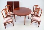 Bord och 4 stolar, trä, gustaviansk stil.