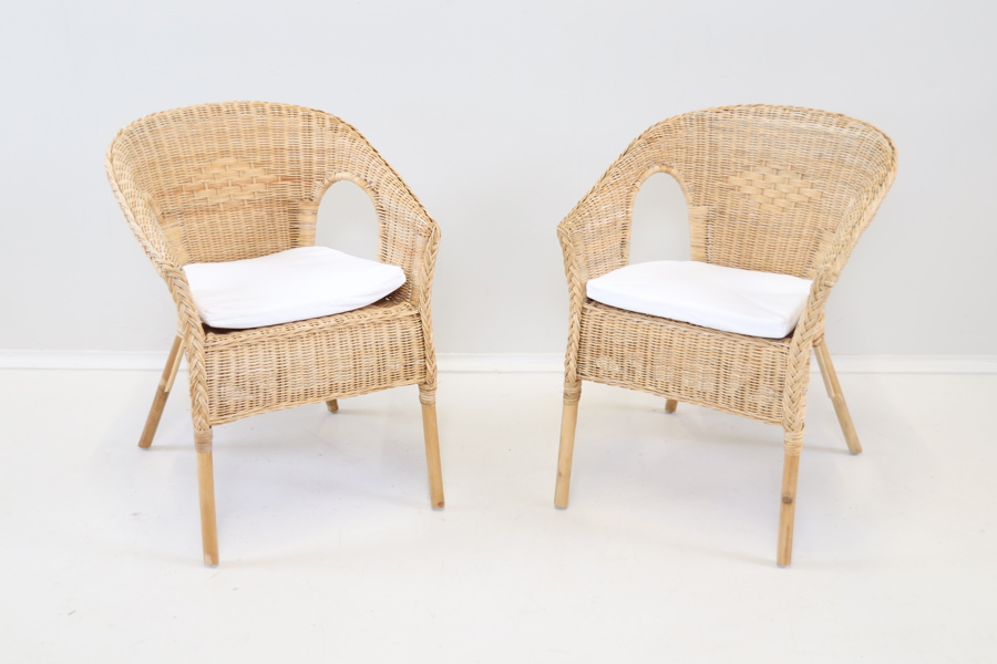 Stolar, 2 st, rotting/textil.