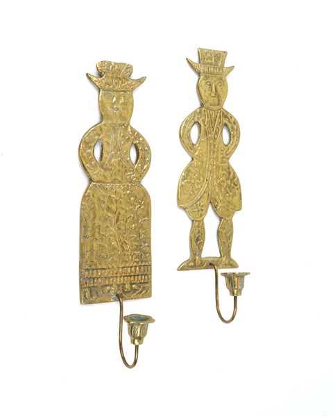 Lampetter, ett par, mässing, S.P Denmark.