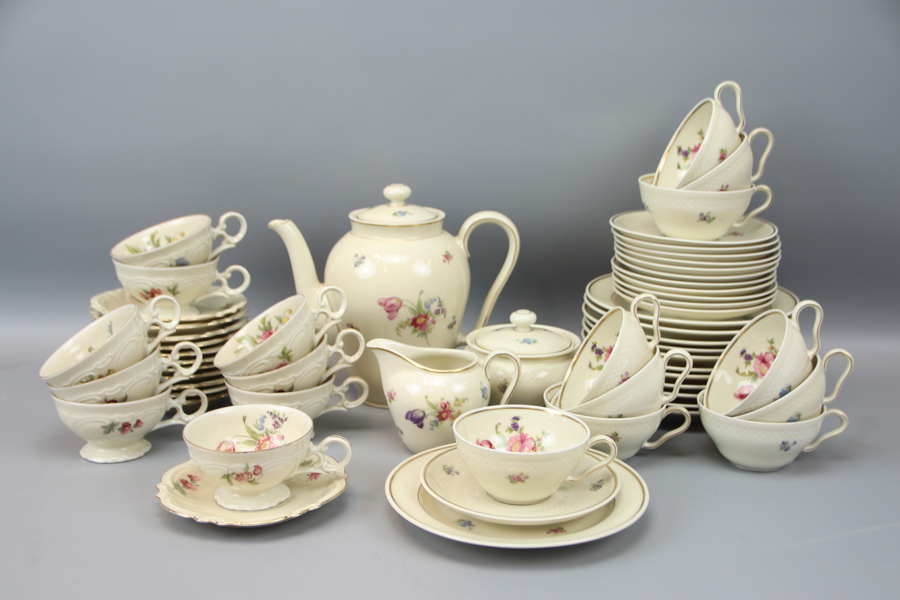 Kaffeserviser, 2 st, porslin, ett parti, Bavaria, Tyskland.