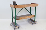 Arbetsbänk, trä/metall.