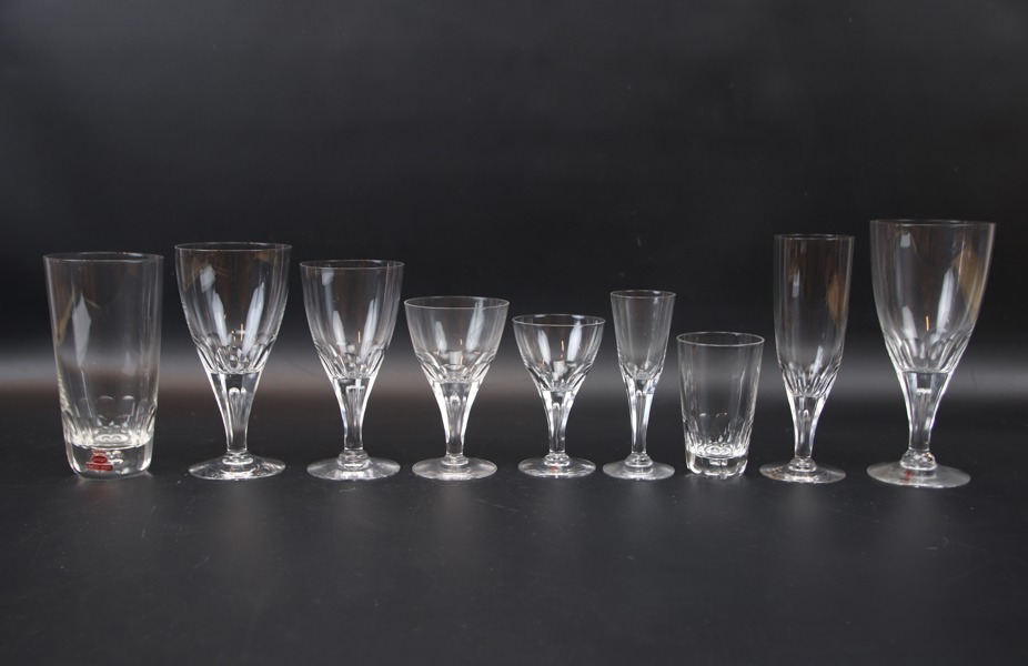 Magni Magnusson, glasservis, 68 delar, Skruf Glasbruk.