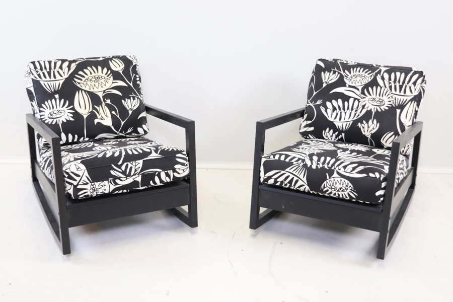 Gungstolar, ett par, trä/textil, "Lillberg", IKEA.