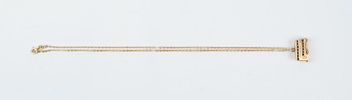 Halsband med hänge, 18k/14k guld.