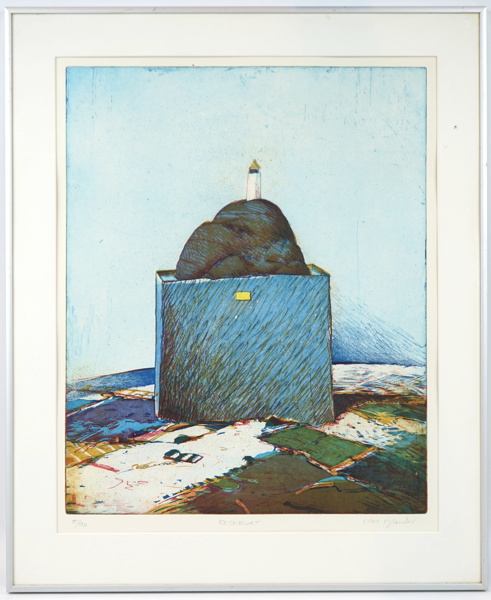 Lars Rylander, ''Reservat'', litografi nr 5/90, signerad.