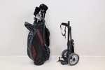 Golfset, MacGregor, samt rullvagn.