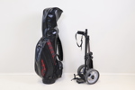 Golfset, MacGregor, samt rullvagn.