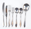 Bestickservisdelar, 86 st, nysilver/rostfritt stål, ''Svensk Spets'' och ''Tilja''.